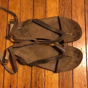 Chaco Sandals-Dark Earth-Size 8